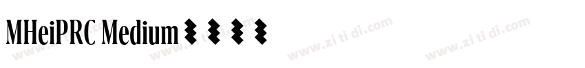 MHeiPRC Medium字体转换